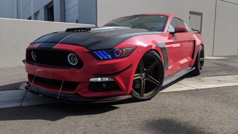 Oracle 15-17 Ford Mustang V6/GT/Shelby Dynamic DRL  w/ Halo Kit - ColorSHIFT - Dynamic ORACLE Lighting Headlights  AXOPROS