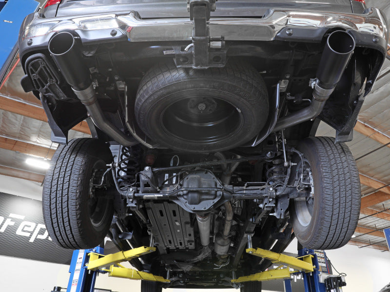 aFe Large Bore-HD 3in 409SS DPF-Back Exhaust System w/ Polished Tip RAM 1500 20-21 V6-3.0 aFe DPF Back  AXOPROS