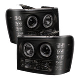 Spyder GMC Sierra 1500/2500 07-13 Projector Headlights LED Halo- LED Blk Smke PRO-YD-GS07-HL-BSM SPYDER Headlights  AXOPROS
