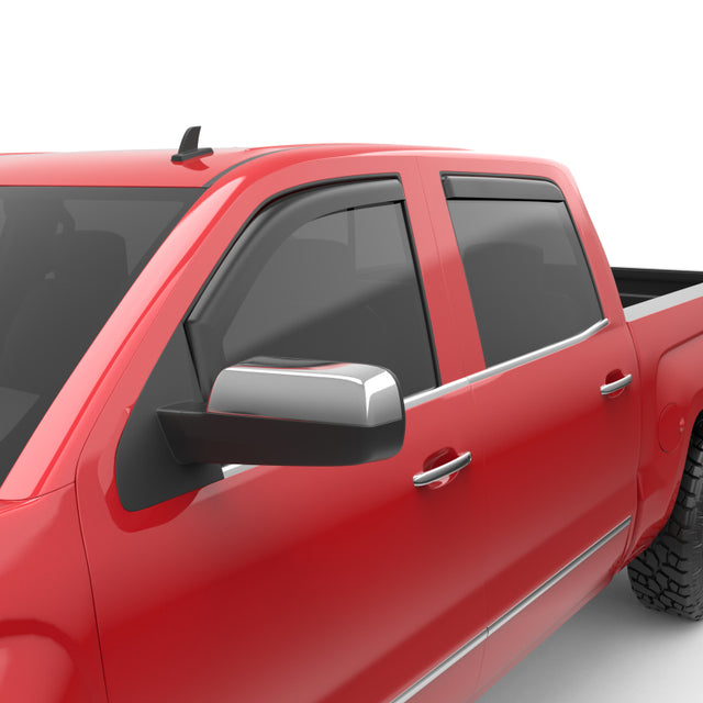 EGR 14+ Chev Silverado/GMC Sierra Crw Cab In-Channel Window Visors - Set of 4 - Matte (571775) EGR Wind Deflectors  AXOPROS
