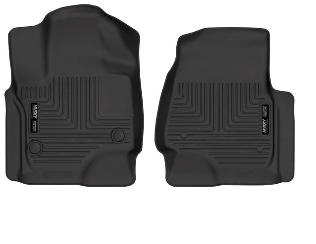 Husky Liners 18-22 Ford Expedition WeatherBeater Black Front Floor Liners Husky Liners Floor Mats - Rubber  AXOPROS