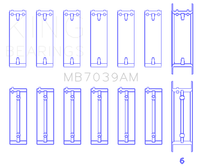 King BMW M51/M57 Main Bearing Set - Size STD King Engine Bearings Bearings  AXOPROS