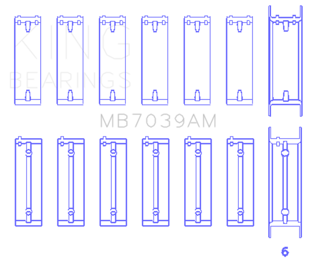 King BMW M51/M57 Main Bearing Set - Size STD King Engine Bearings Bearings  AXOPROS
