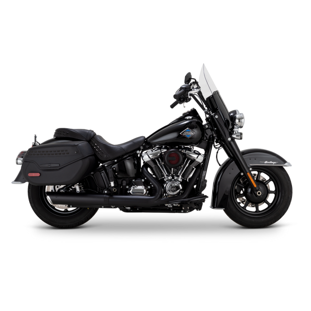 Vance and Hines Vance & Hines 2025+ HD Softail Twin Slash 4in Round Black Slip-On Exhaust Motorcycle Slip-On aftermarket performance part