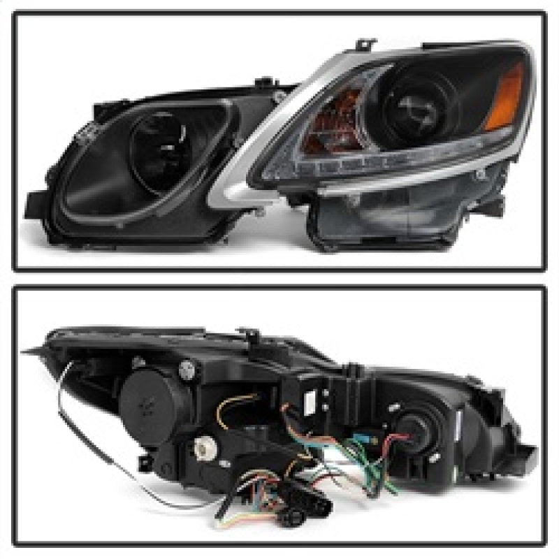 Spyder Lexus GS 300 / 350 / 450 06-11 Headlights - HID Model Only - Black PRO-YD-LG06-HID-DRL-BK SPYDER Headlights  AXOPROS