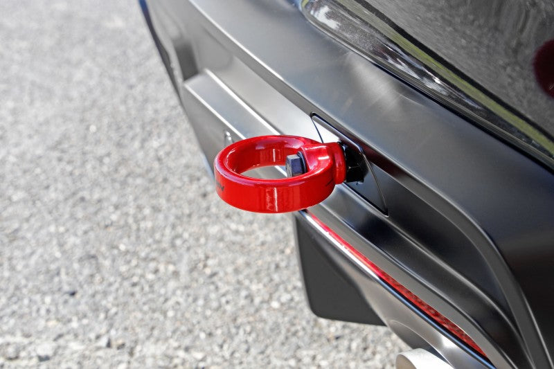 PERRIN 20-25 Toyota Supra Tow Hook Kit (Rear) - Red Perrin Performance Tow Hooks  AXOPROS