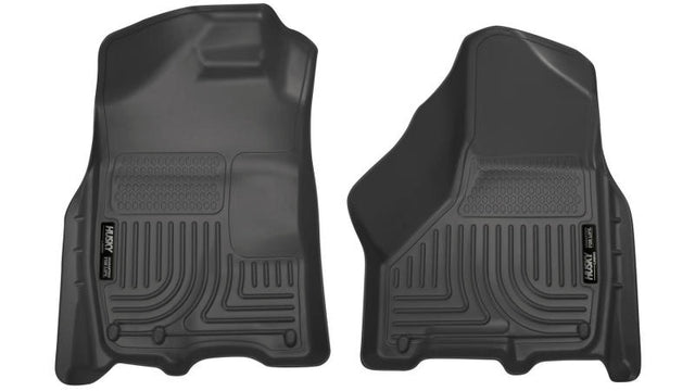 Husky Liners 09-10 Dodge Ram 1500/2500/3500 WeatherBeater Front Row Black Floor Liners Husky Liners Floor Mats - Rubber  AXOPROS