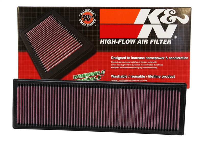 K&N Replacement Air Filter VOLKSWAGEN JETTA 2005-2010, RABBIT 2007-2009 2.5L L5 K&N Engineering Air Filters - Drop In  AXOPROS