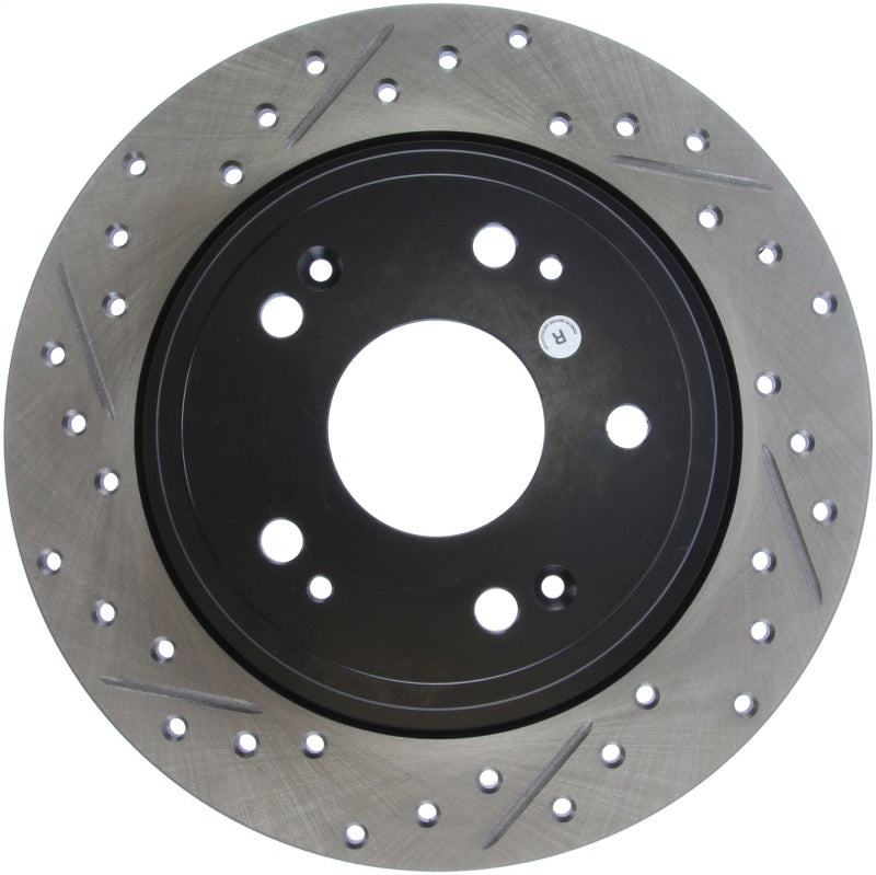 StopTech 09-10 Acura TSX / 08-10 Honda Accord Coupe/05-10 Sedan Right Rear Slotted & Drilled Rotor Stoptech Brake Rotors - Slot & Drilled  AXOPROS