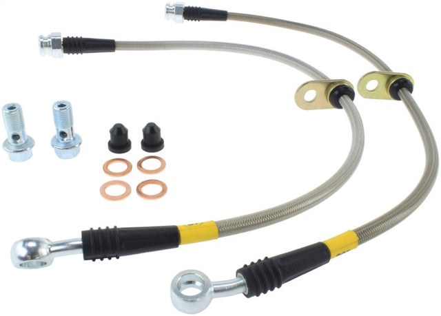 StopTech 99-00 Civic Si w/Rear Disc Brakes Front SS Brake Lines Stoptech Brake Line Kits  AXOPROS
