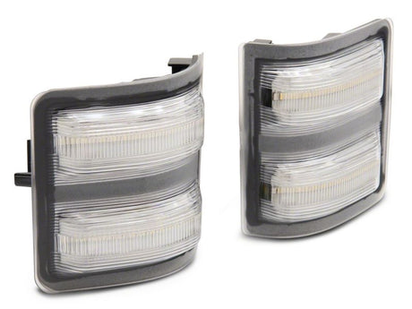 Raxiom Raxiom 11-16 Ford F-250/F-350 Super Duty Axial Series LED Switchback Side Mirror Marker Lamps- Clear Sidemarkers & Indicators aftermarket performance part
