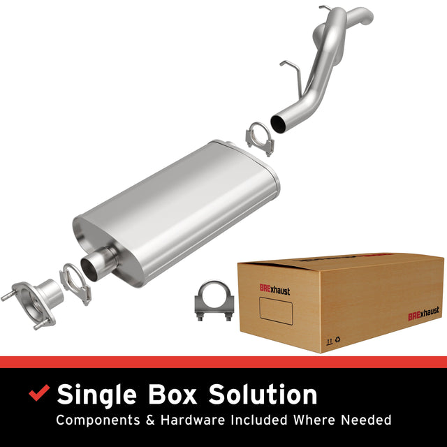 BRExhaust 1997-2006 Jeep Wrangler Direct-Fit Replacement Exhaust System BRExhaust Exhaust System Kit  AXOPROS