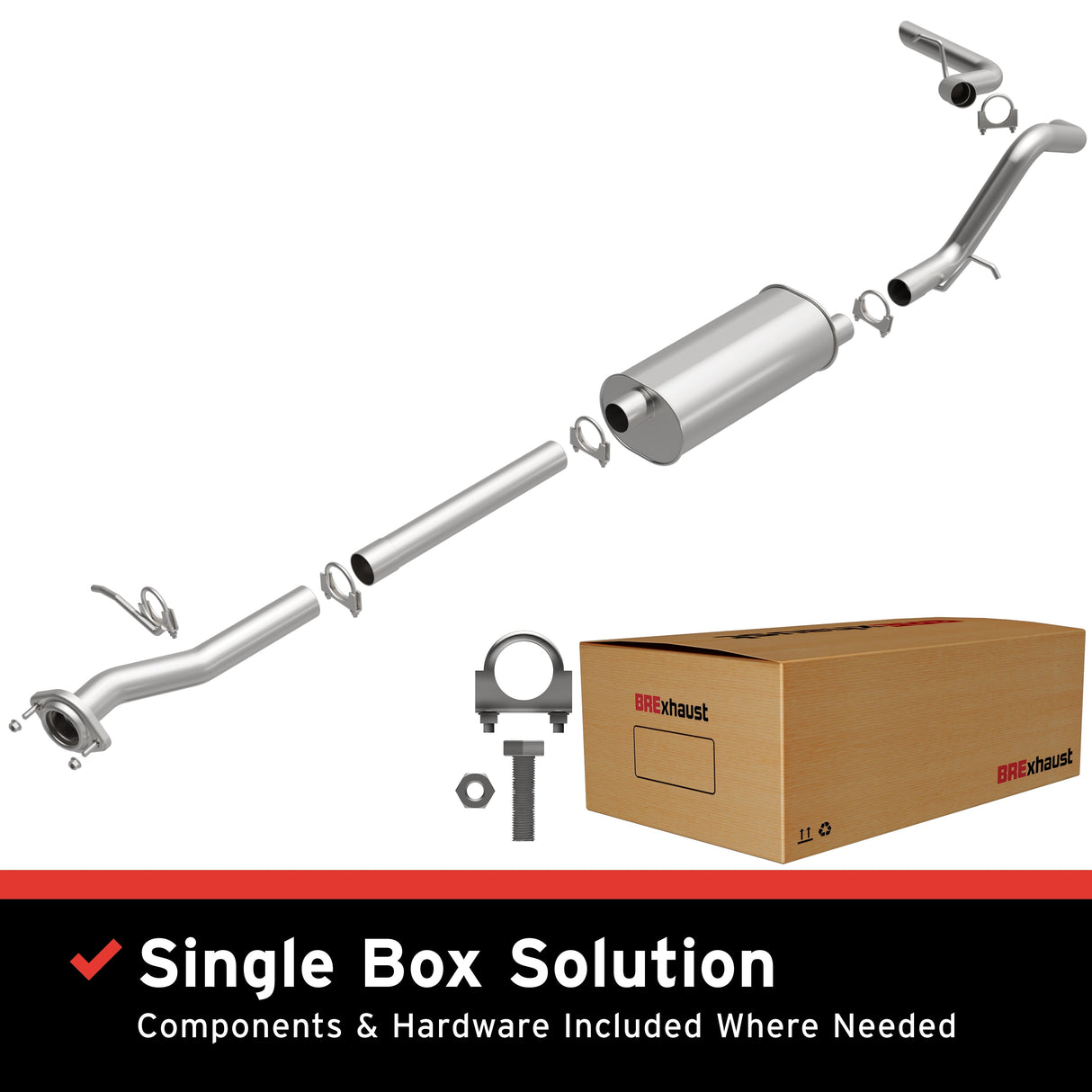 BRExhaust Direct-Fit Replacement Exhaust System 106-0011 BRExhaust Exhaust System Kit  AXOPROS