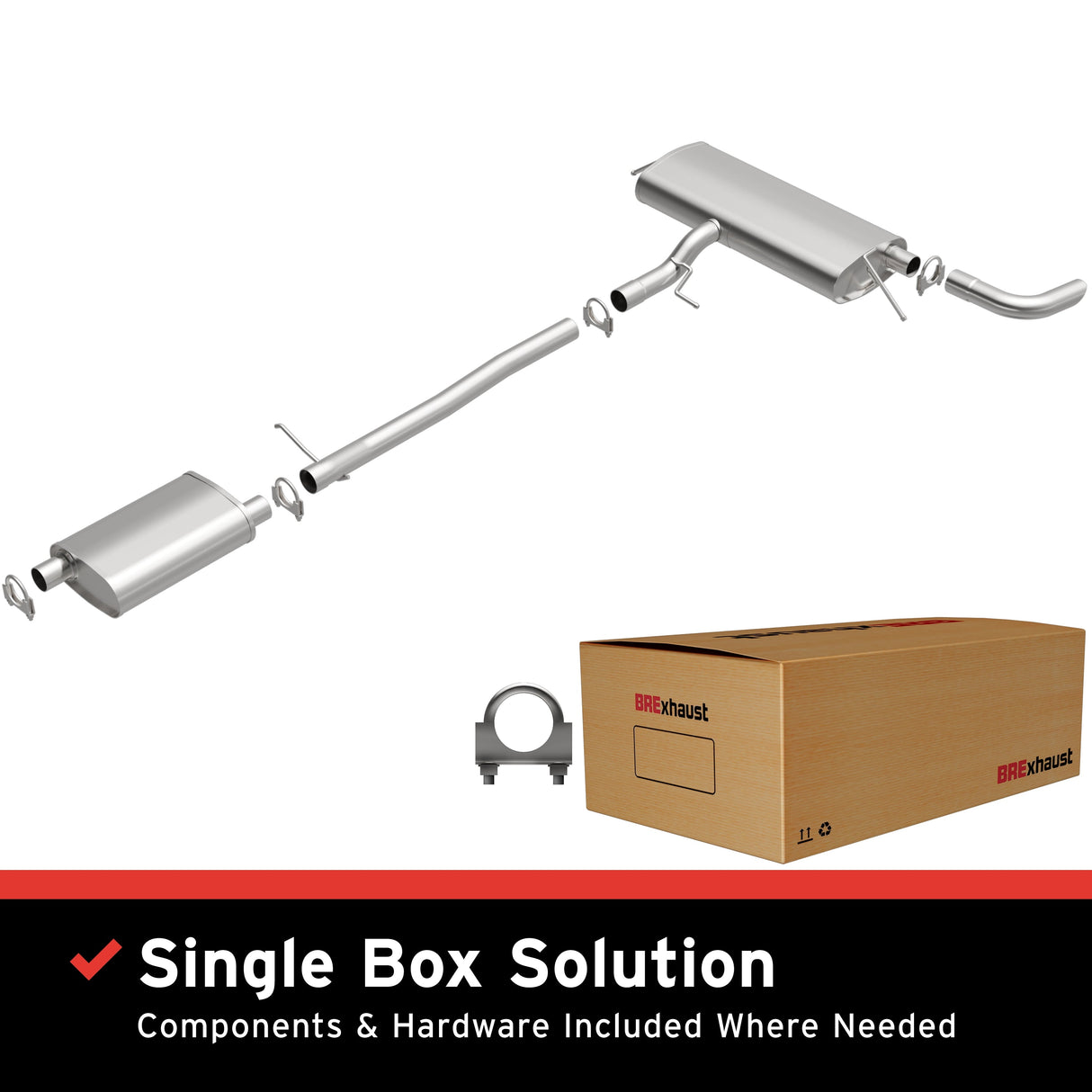 BRExhaust Direct-Fit Replacement Exhaust System 106-0020 BRExhaust Exhaust System Kit  AXOPROS