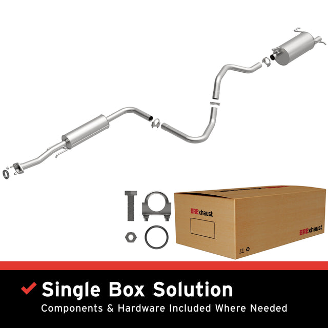 BRExhaust 2007-2012 Nissan Sentra 2.0L Direct-Fit Replacement Exhaust System BRExhaust Exhaust System Kit  AXOPROS