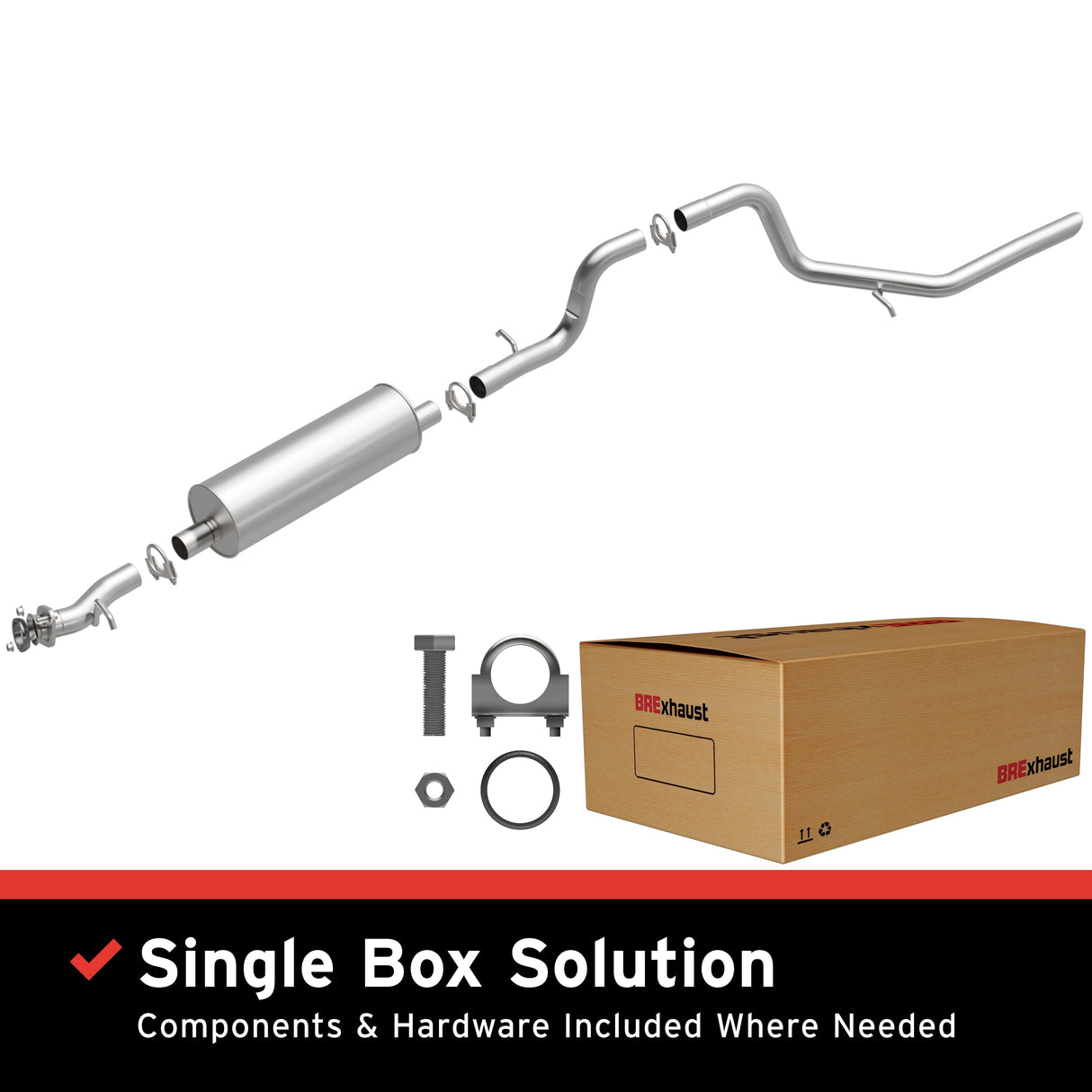 BRExhaust Direct-Fit Replacement Exhaust System 106-0033 BRExhaust Exhaust System Kit  AXOPROS