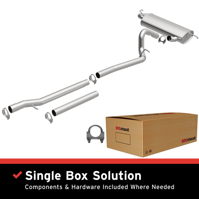 BRExhaust 2007-2011 Jeep Wrangler 3.8L Direct-Fit Replacement Exhaust System BRExhaust Exhaust System Kit  AXOPROS