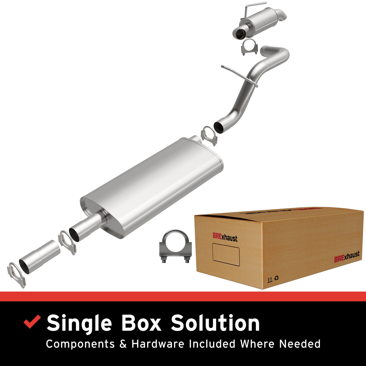 BRExhaust Direct-Fit Replacement Exhaust System 106-0047 BRExhaust Exhaust System Kit  AXOPROS