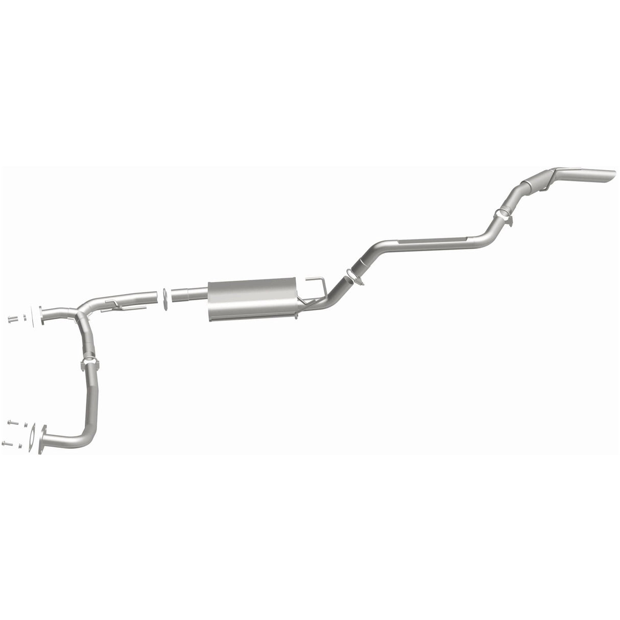 BRExhaust 2005-2012 Nissan Pathfinder 4.0L Direct-Fit Replacement Exhaust System BRExhaust Exhaust System Kit  AXOPROS
