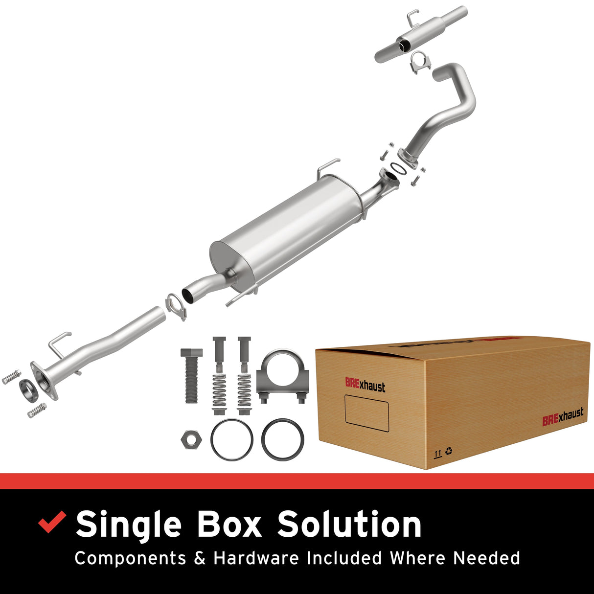 BRExhaust Direct-Fit Replacement Exhaust System 106-0075 BRExhaust Exhaust System Kit  AXOPROS