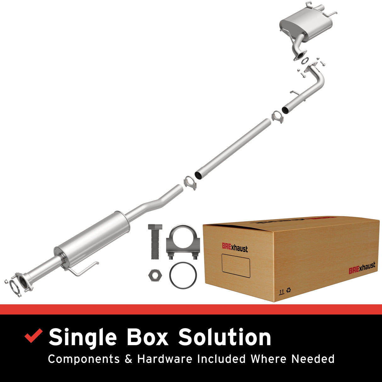 BRExhaust 2007-2011 Toyota Camry Direct-Fit Replacement Exhaust System BRExhaust Exhaust System Kit  AXOPROS