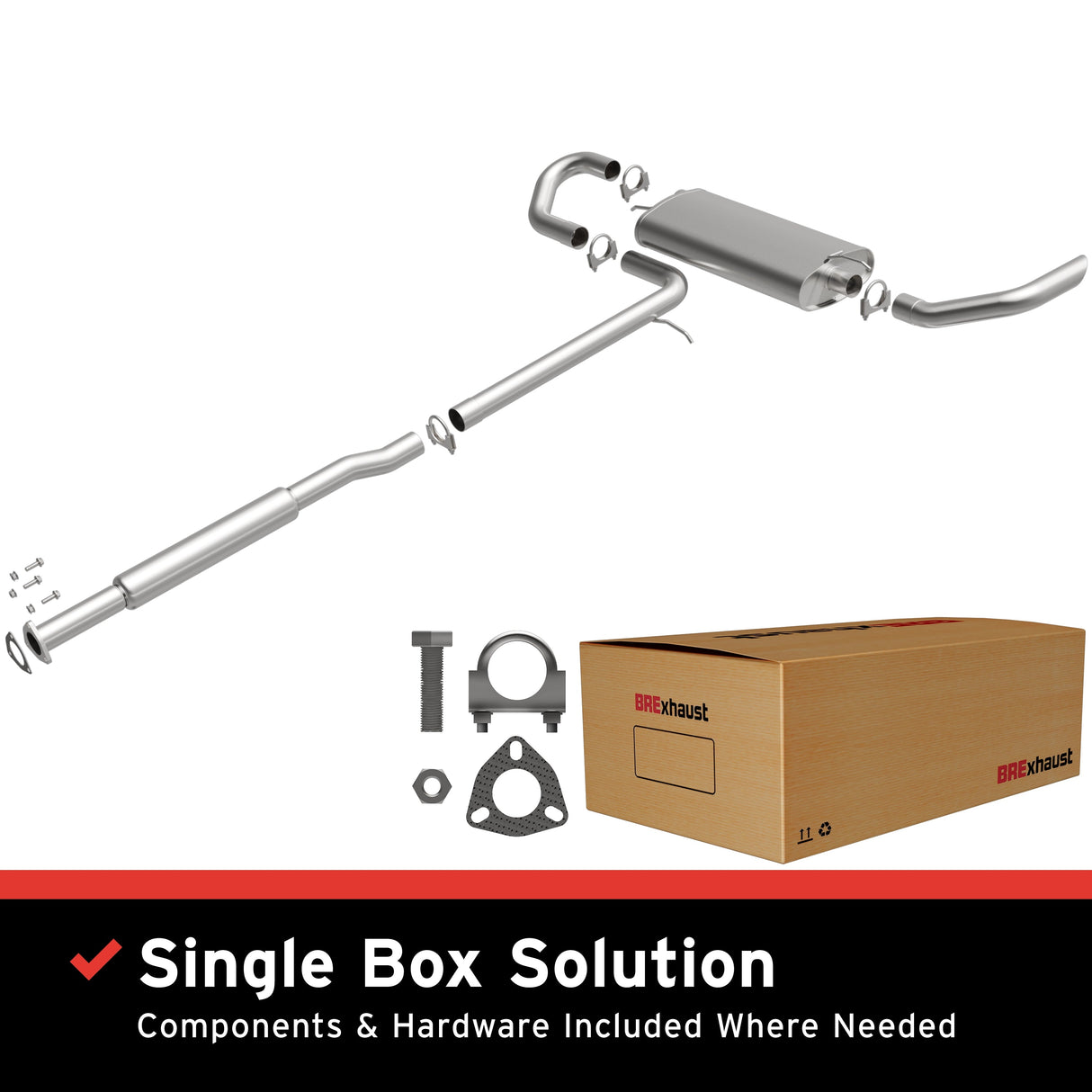 BRExhaust Direct-Fit Replacement Exhaust System 106-0079 BRExhaust Exhaust System Kit  AXOPROS