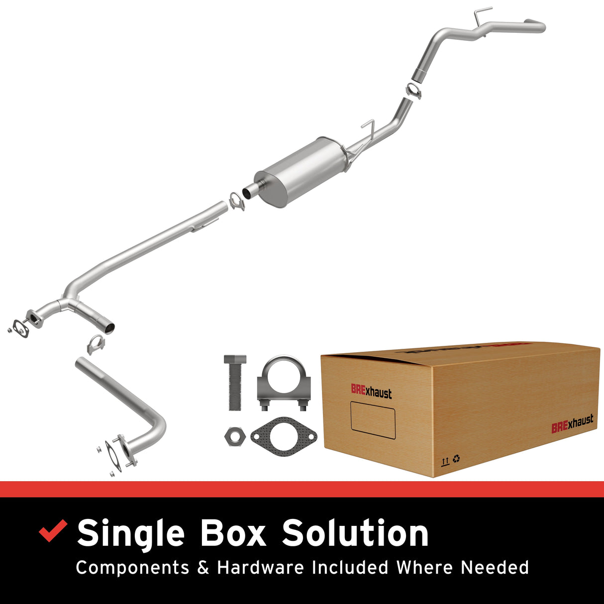 BRExhaust Direct-Fit Replacement Exhaust System 106-0144 BRExhaust Exhaust System Kit  AXOPROS