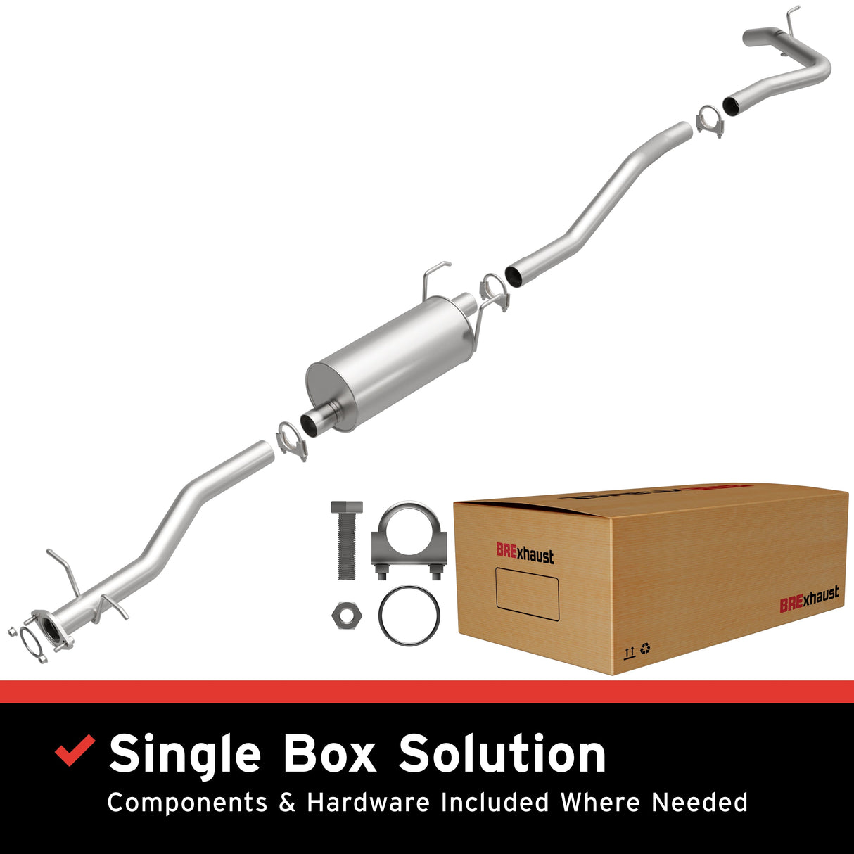 BRExhaust 1995-1998 Toyota T100 3.4L Direct-Fit Replacement Exhaust System BRExhaust Exhaust System Kit  AXOPROS