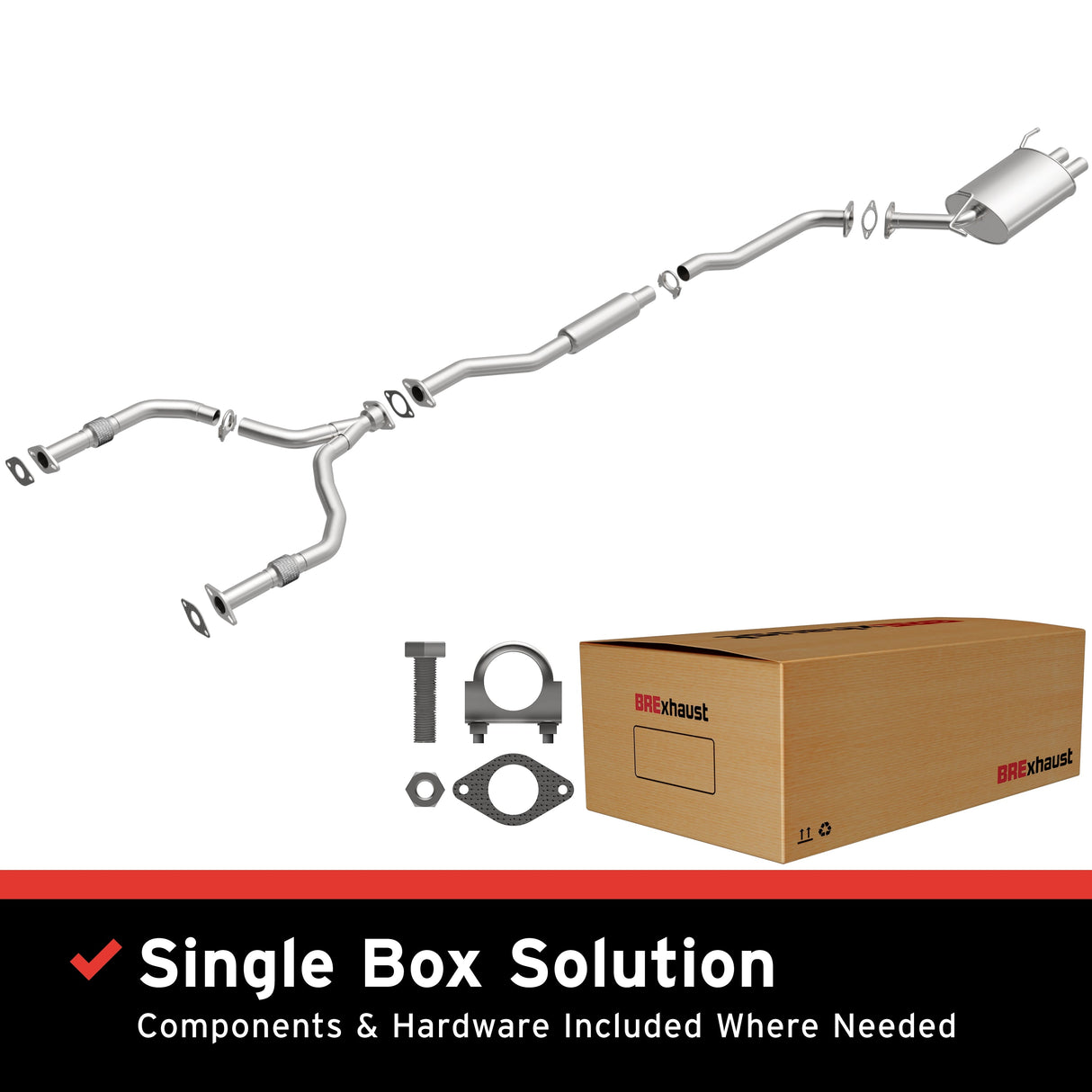BRExhaust 2004-2005 INFINITI G35 3.5L Direct-Fit Replacement Exhaust System BRExhaust Exhaust System Kit  AXOPROS