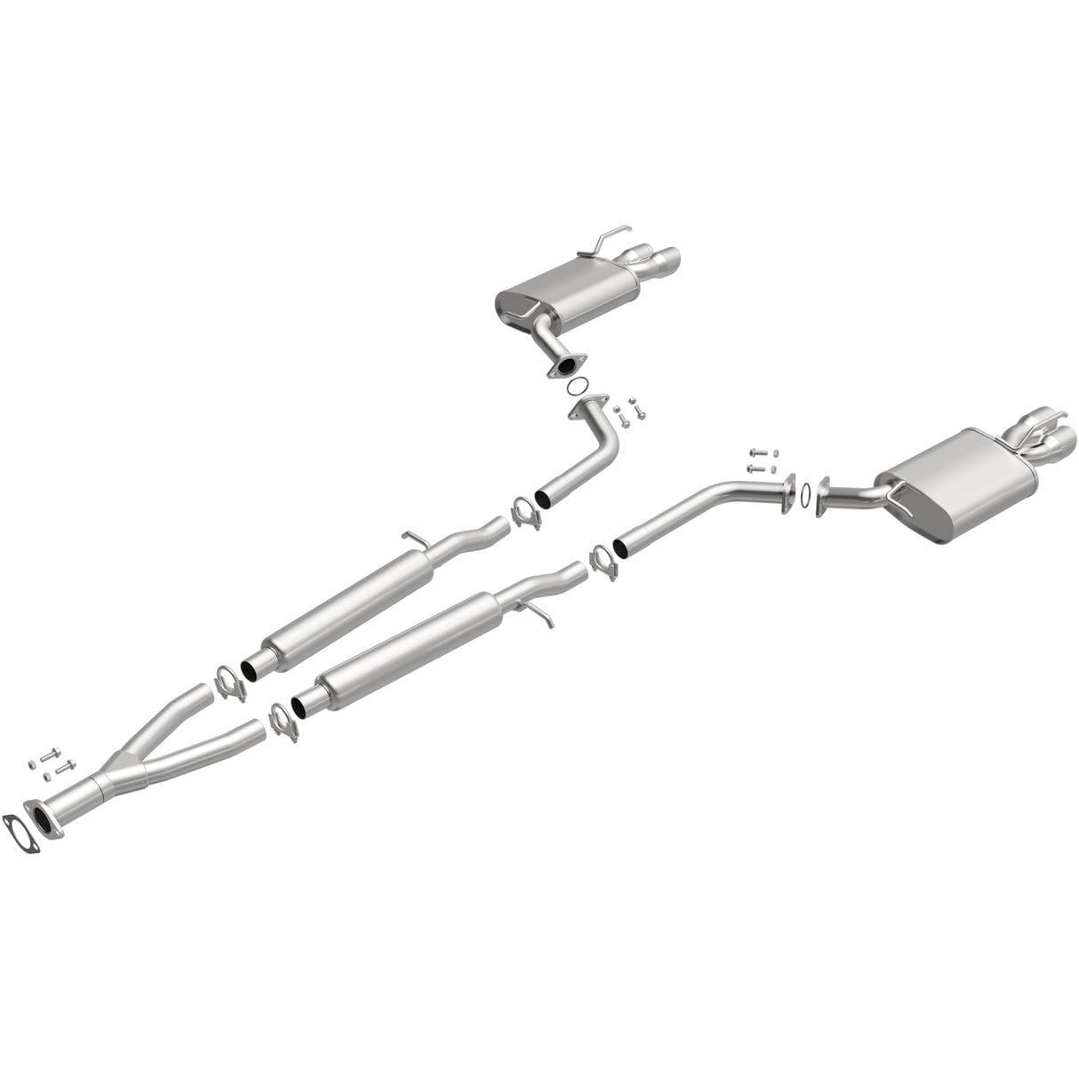 BRExhaust 2006-2008 INFINITI M35 3.5L Direct-Fit Replacement Exhaust System BRExhaust Exhaust System Kit  AXOPROS