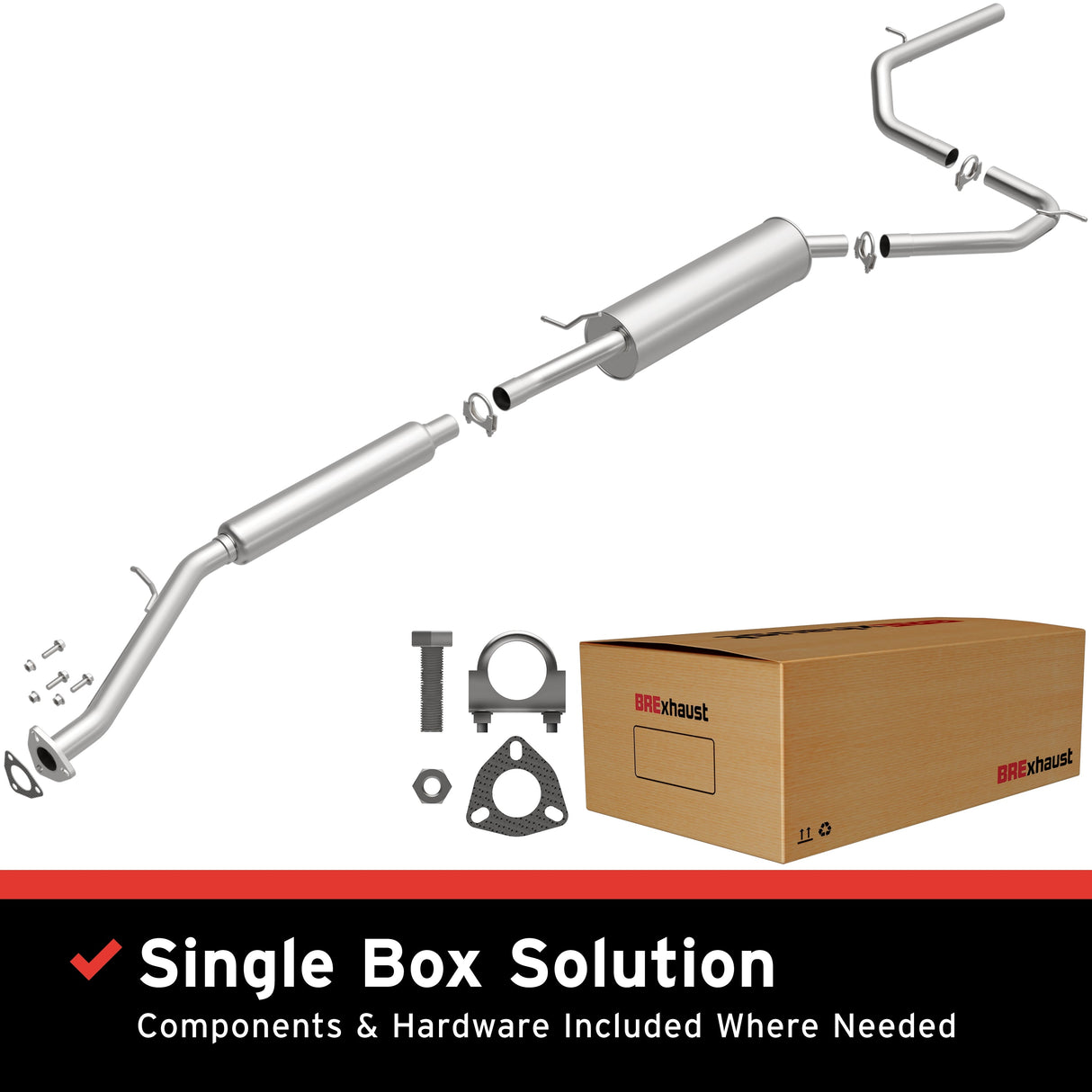 BRExhaust 1999-2004 Honda Odyssey 3.5L Direct-Fit Replacement Exhaust System BRExhaust Exhaust System Kit  AXOPROS