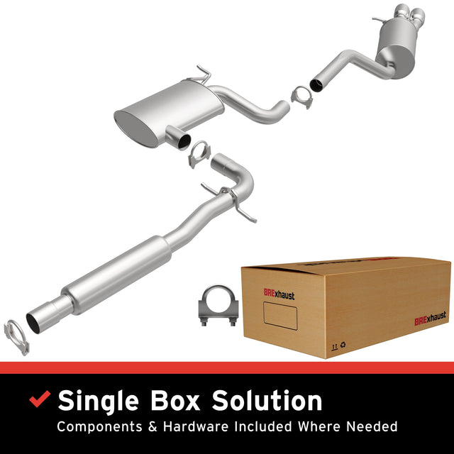 BRExhaust 2005-2011 Volkswagen Jetta 2.5L Direct-Fit Replacement Exhaust System BRExhaust Exhaust System Kit  AXOPROS