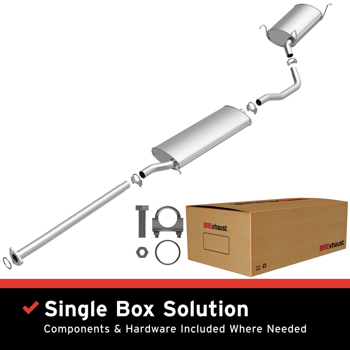 BRExhaust Direct-Fit Replacement Exhaust System 106-0261 BRExhaust Exhaust System Kit  AXOPROS