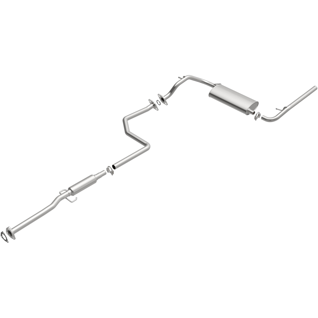 BRExhaust 1990-1991 Honda Civic 1.5L Direct-Fit Replacement Exhaust System BRExhaust Exhaust System Kit  AXOPROS