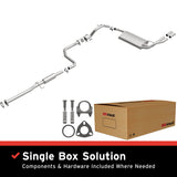 BRExhaust 1988-1991 Honda CRX 1.6L Direct-Fit Replacement Exhaust System BRExhaust Exhaust System Kit  AXOPROS