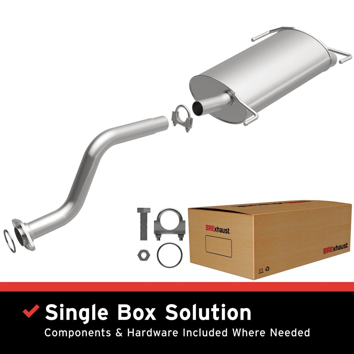 BRExhaust 1994-1996 Toyota Previa 2.4L Direct-Fit Replacement Exhaust System BRExhaust Exhaust System Kit  AXOPROS