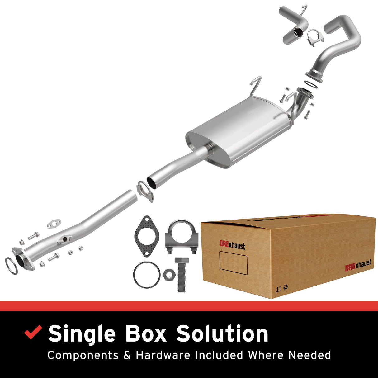 BRExhaust 1996-2000 Toyota 4Runner 2.7L Direct-Fit Replacement Exhaust System BRExhaust Exhaust System Kit  AXOPROS