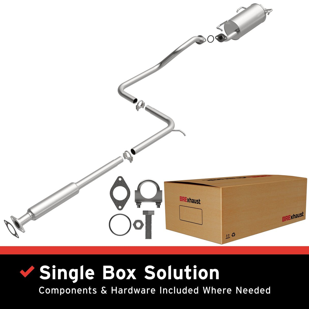 BRExhaust 1995-1999 Nissan Direct-Fit Replacement Exhaust System BRExhaust Exhaust System Kit  AXOPROS