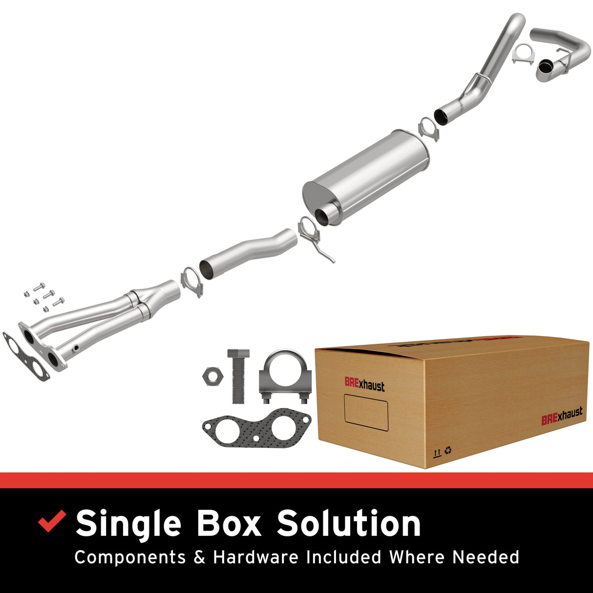 BRExhaust Direct-Fit Replacement Exhaust System 106-0473 BRExhaust Exhaust System Kit  AXOPROS
