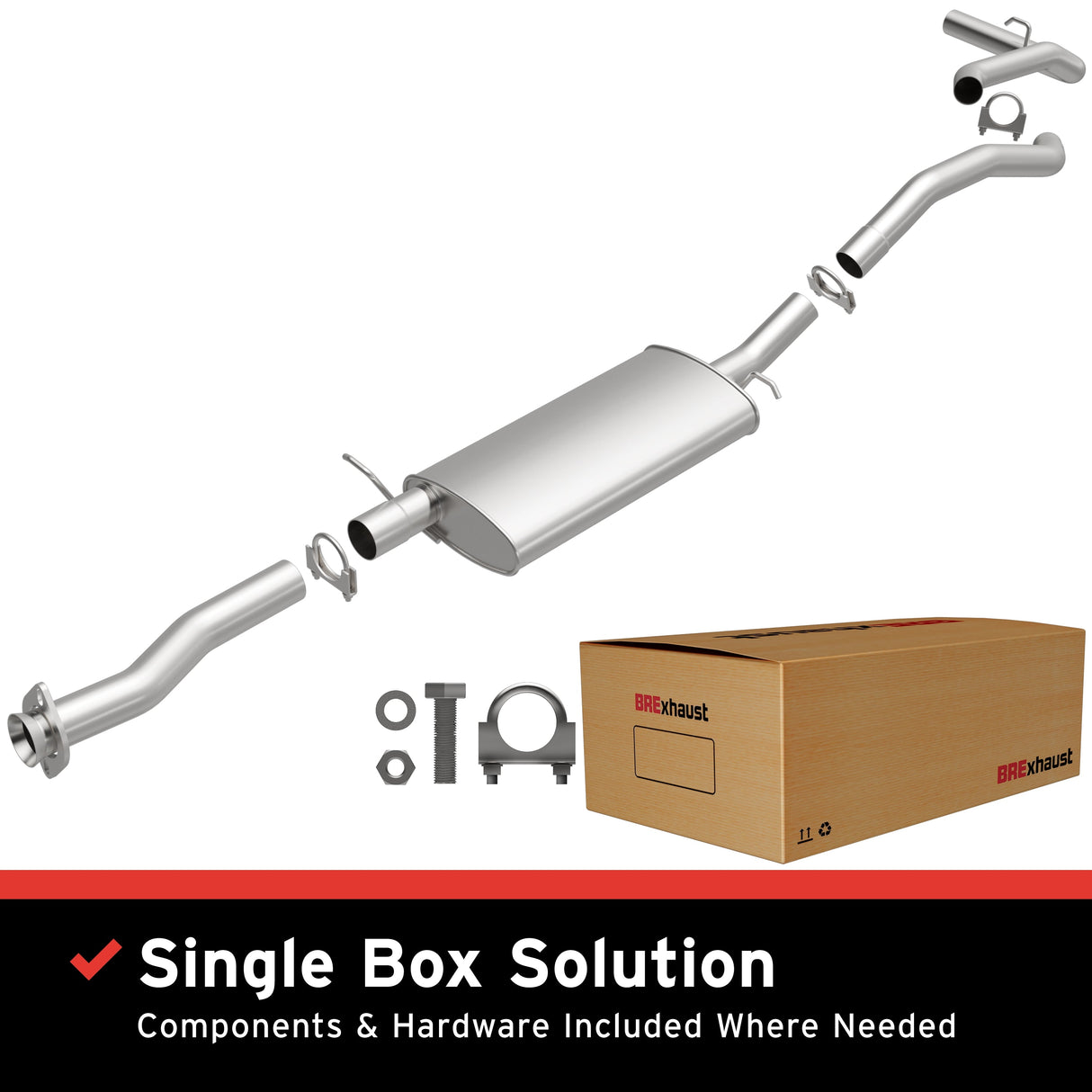 BRExhaust Direct-Fit Replacement Exhaust System 106-0490 BRExhaust Exhaust System Kit  AXOPROS