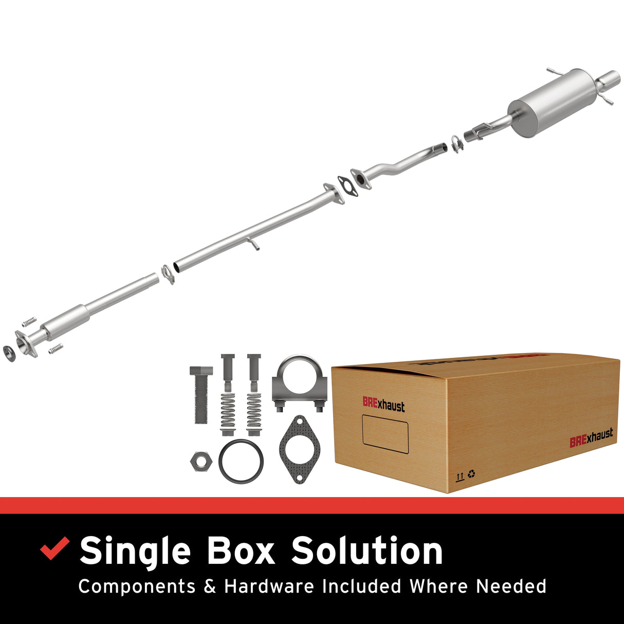 BRExhaust 1996-1999 Subaru Legacy Direct-Fit Replacement Exhaust System BRExhaust Exhaust System Kit  AXOPROS