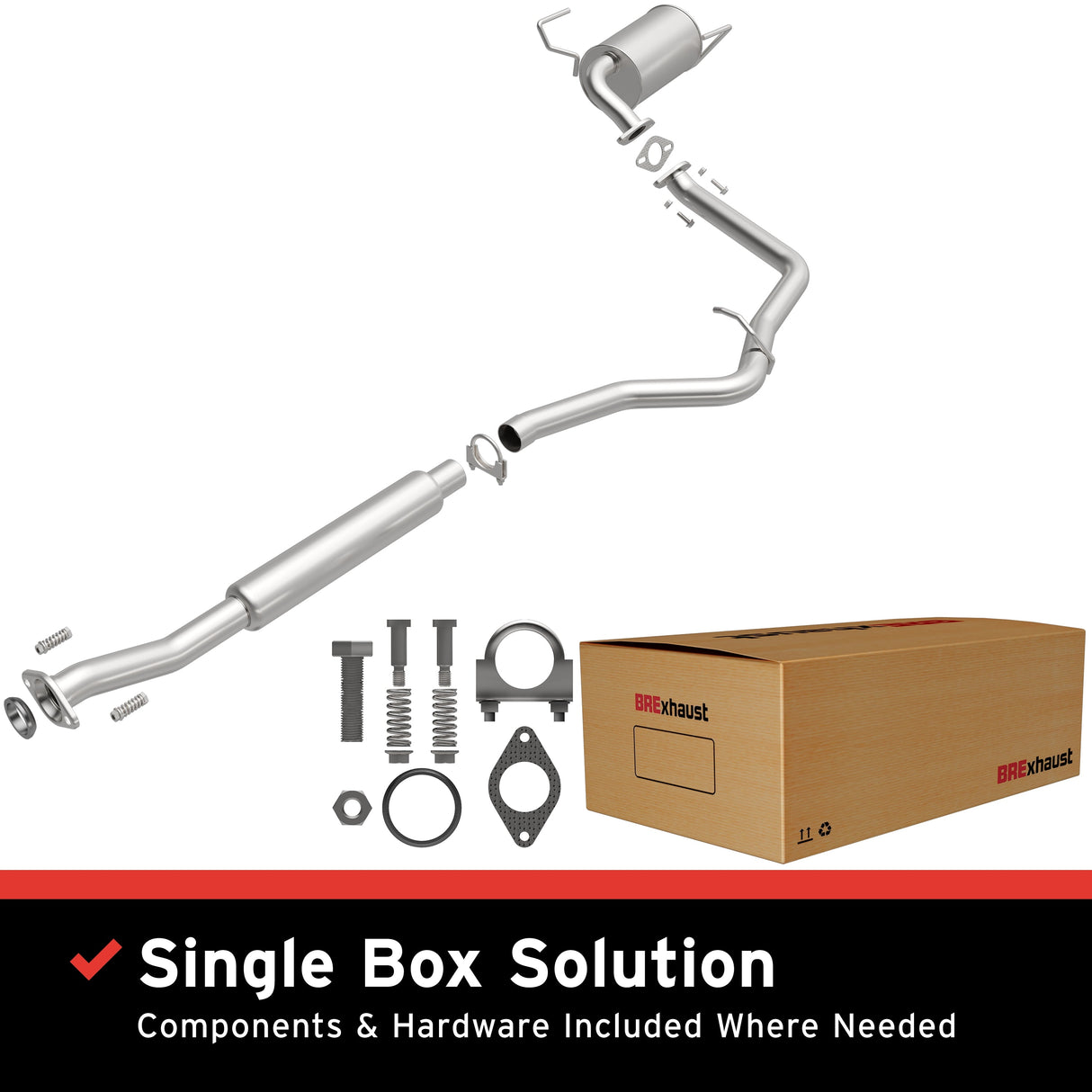 BRExhaust 2012-2016 Subaru Impreza 2.0L Direct-Fit Replacement Exhaust System BRExhaust Exhaust System Kit  AXOPROS