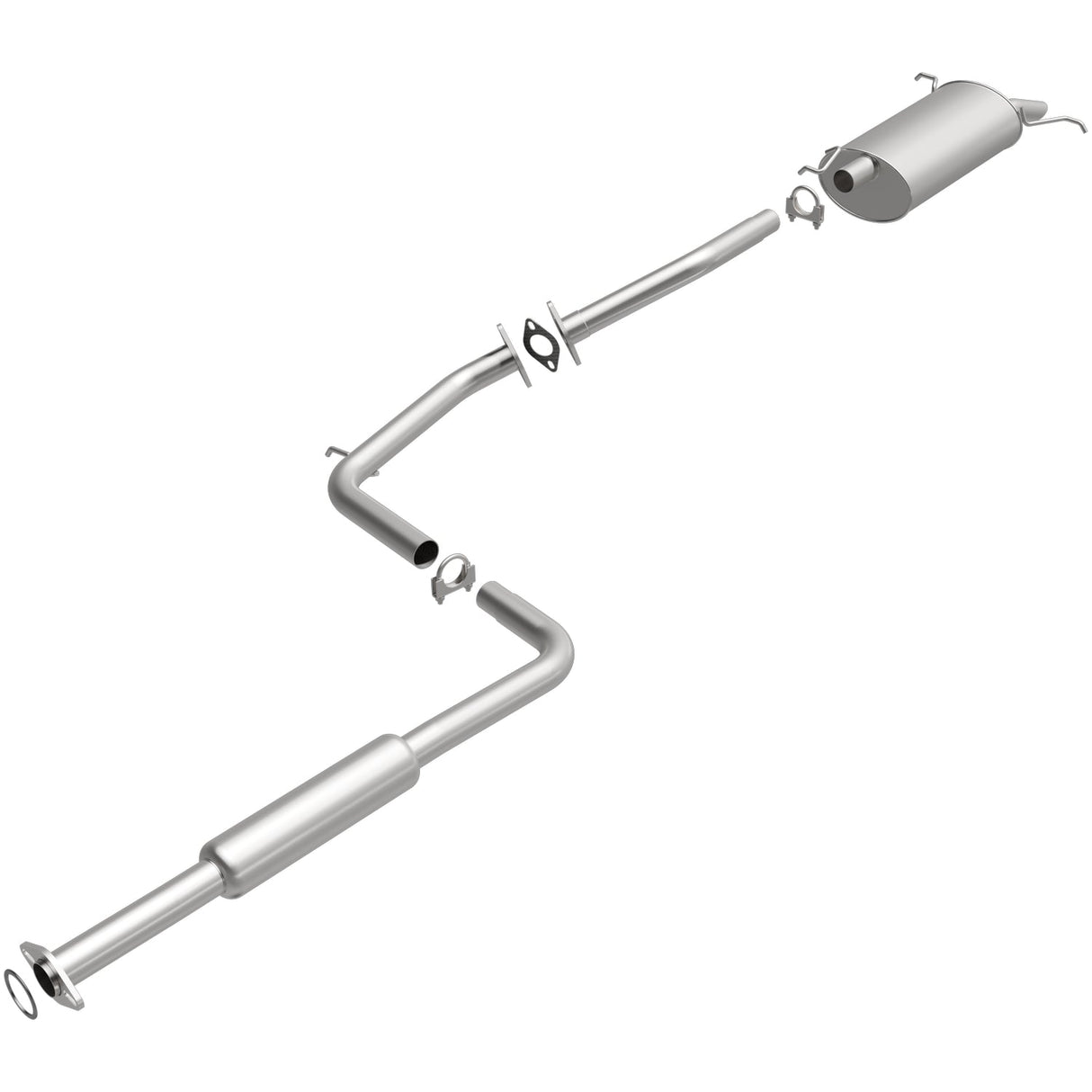 BRExhaust 1998-2002 Mazda 626 2.0L Direct-Fit Replacement Exhaust System BRExhaust Exhaust System Kit  AXOPROS