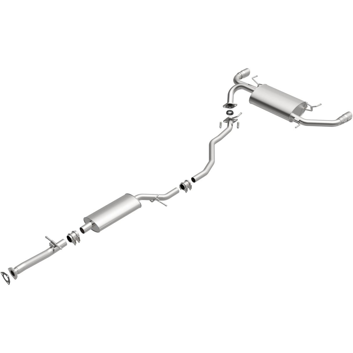 BRExhaust 2007-2009 Acura RDX 2.3L Direct-Fit Replacement Exhaust System BRExhaust Exhaust System Kit  AXOPROS