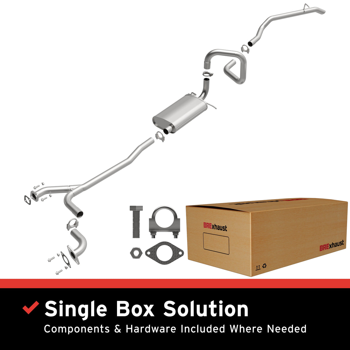 BRExhaust Direct-Fit Replacement Exhaust System 106-0637 BRExhaust Exhaust System Kit  AXOPROS