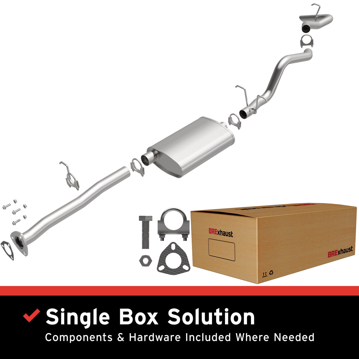 BRExhaust Direct-Fit Replacement Exhaust System 106-0701 BRExhaust Exhaust System Kit  AXOPROS