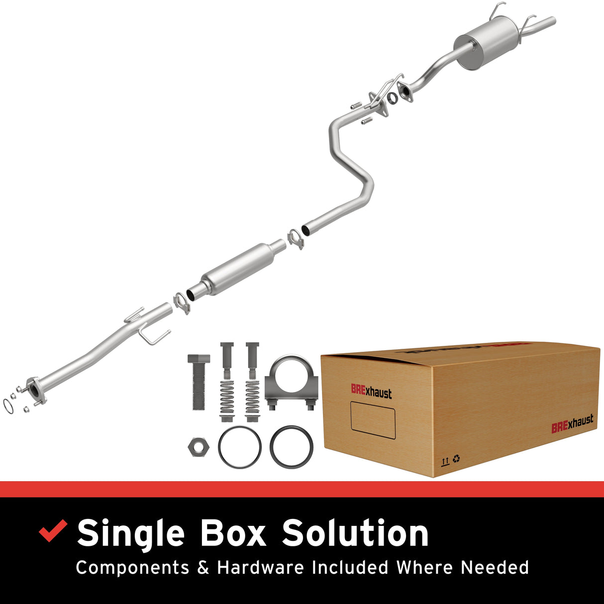 BRExhaust Direct-Fit Replacement Exhaust System 106-0727 BRExhaust Exhaust System Kit  AXOPROS