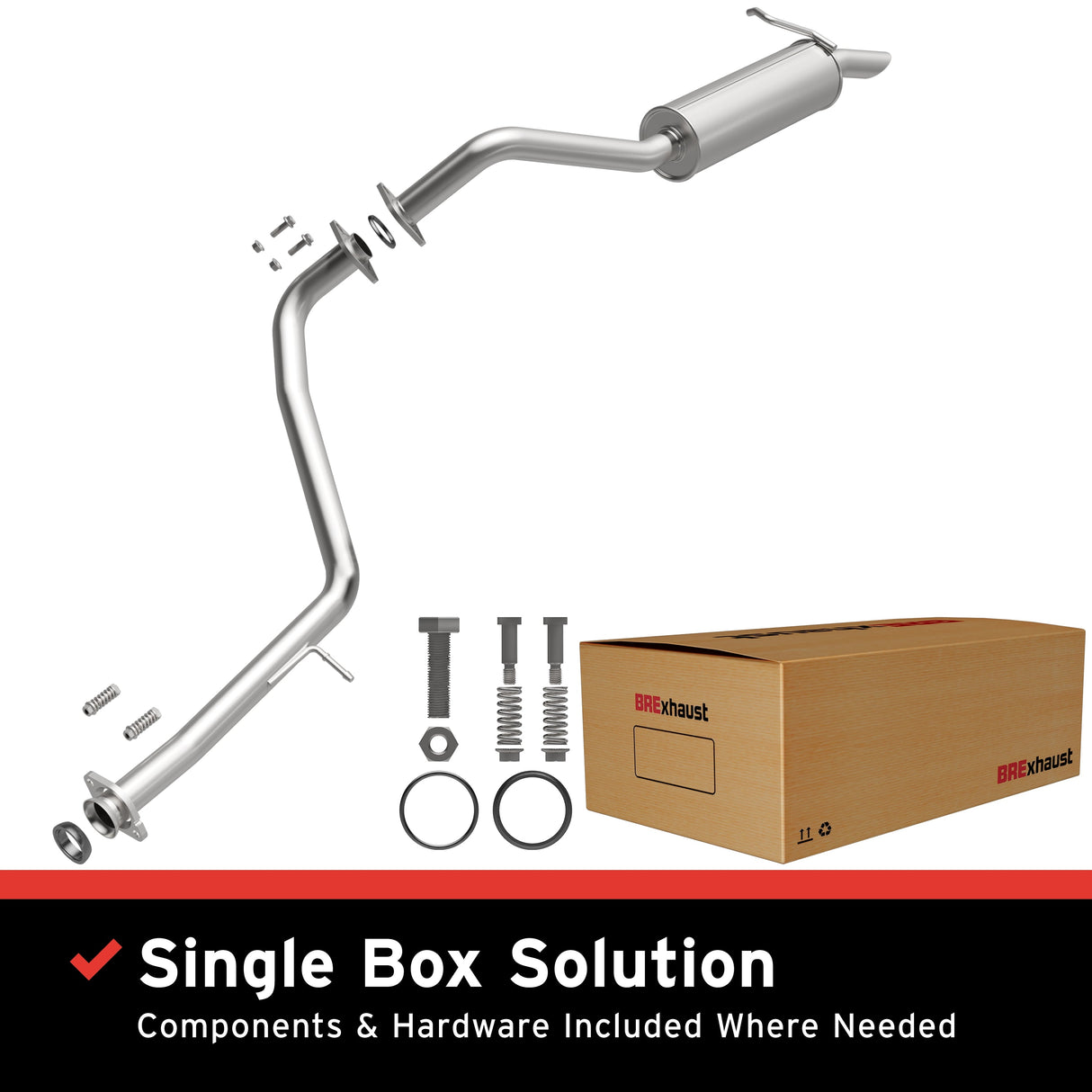 BRExhaust 2008-2015 Scion XB 2.4L Direct-Fit Replacement Exhaust System BRExhaust Exhaust System Kit  AXOPROS