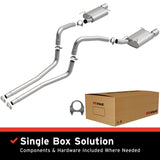 BRExhaust 2011-2014 Ford Mustang 3.7L Direct-Fit Replacement Exhaust System BRExhaust Exhaust System Kit  AXOPROS