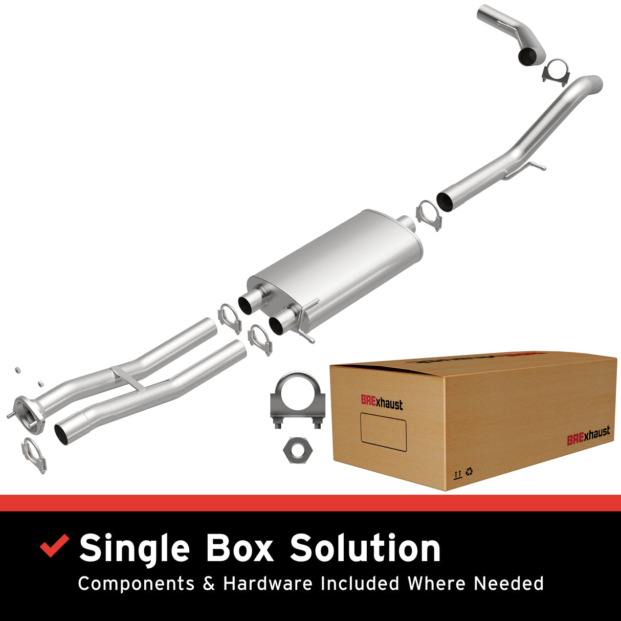 BRExhaust Direct-Fit Replacement Exhaust System 106-0870 BRExhaust Exhaust System Kit  AXOPROS